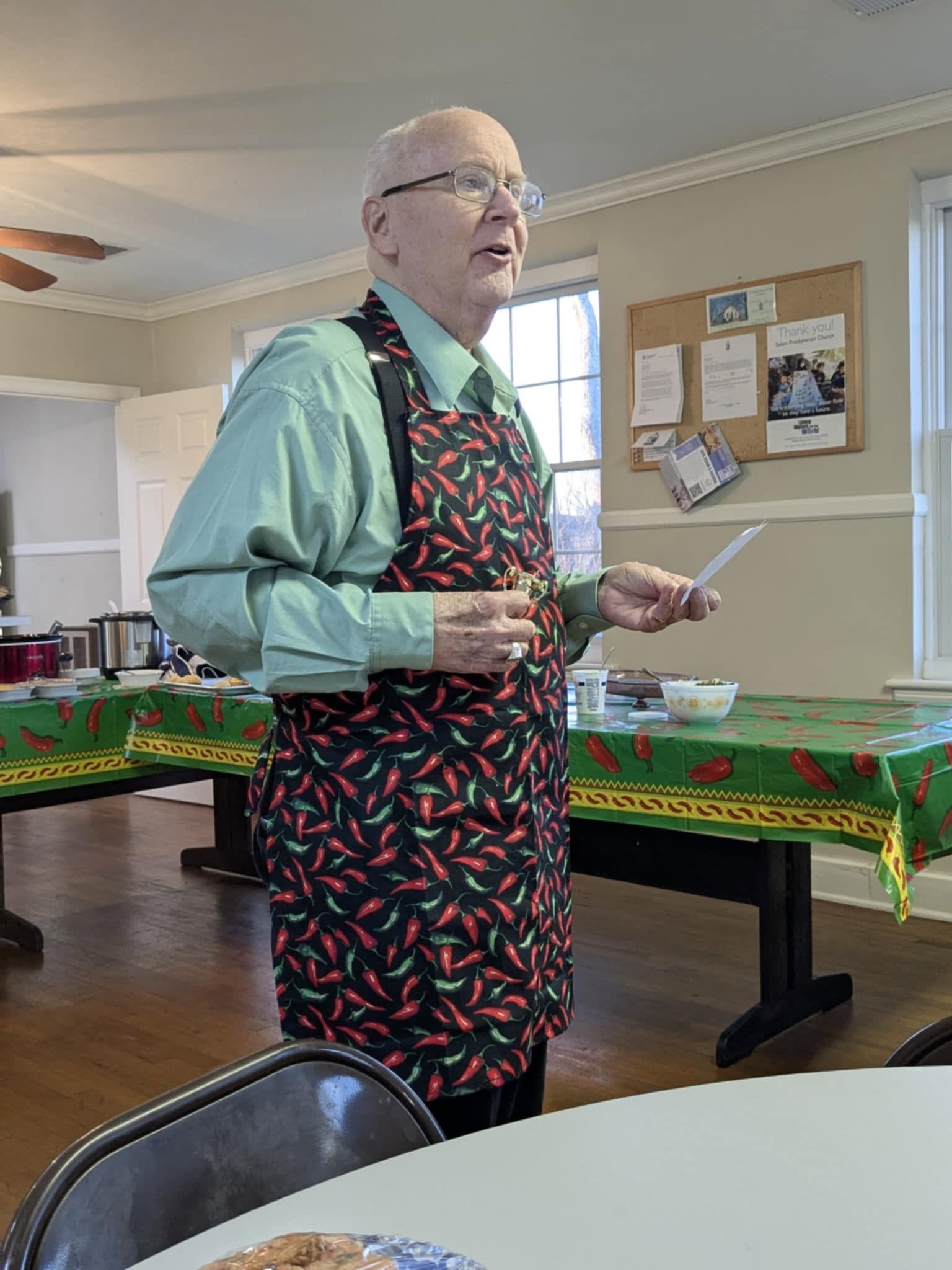 Salem Presbyterian Church chili cook-off in the fellowship hall